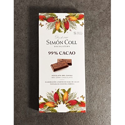 Tableta de Chocolate 99% cacao 85g Simón Coll